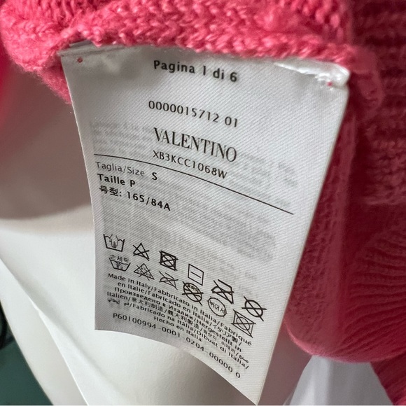 Valentino VGOLD CASHMERE SWEATER S Pink Cashmere - Picture 7 of 8